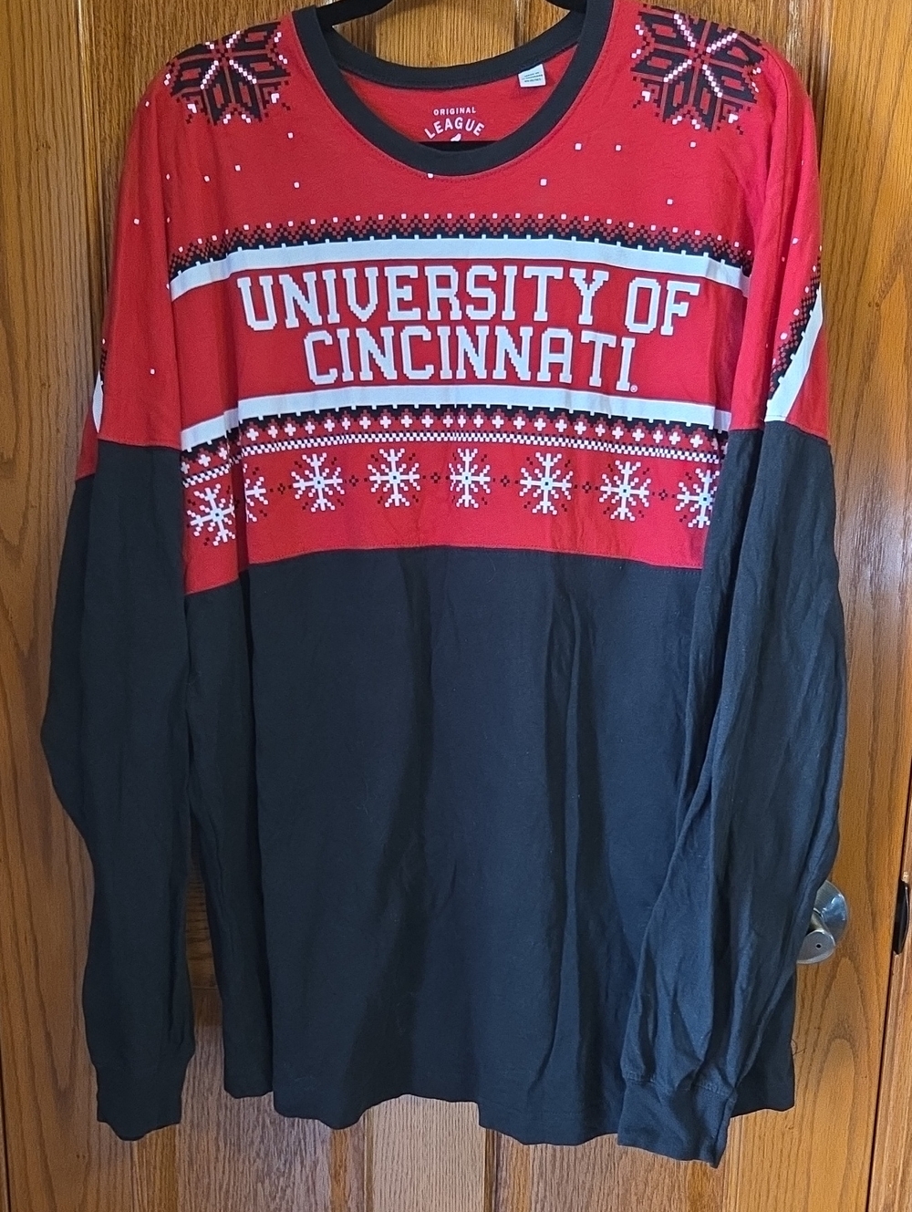 League University of Cincinnati Long-Sleeve Shirt - Red/Black